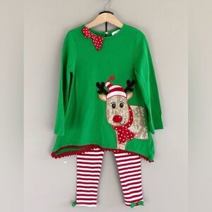 Rare Editions Girls Christmas Reindeer Tunic size 24 months